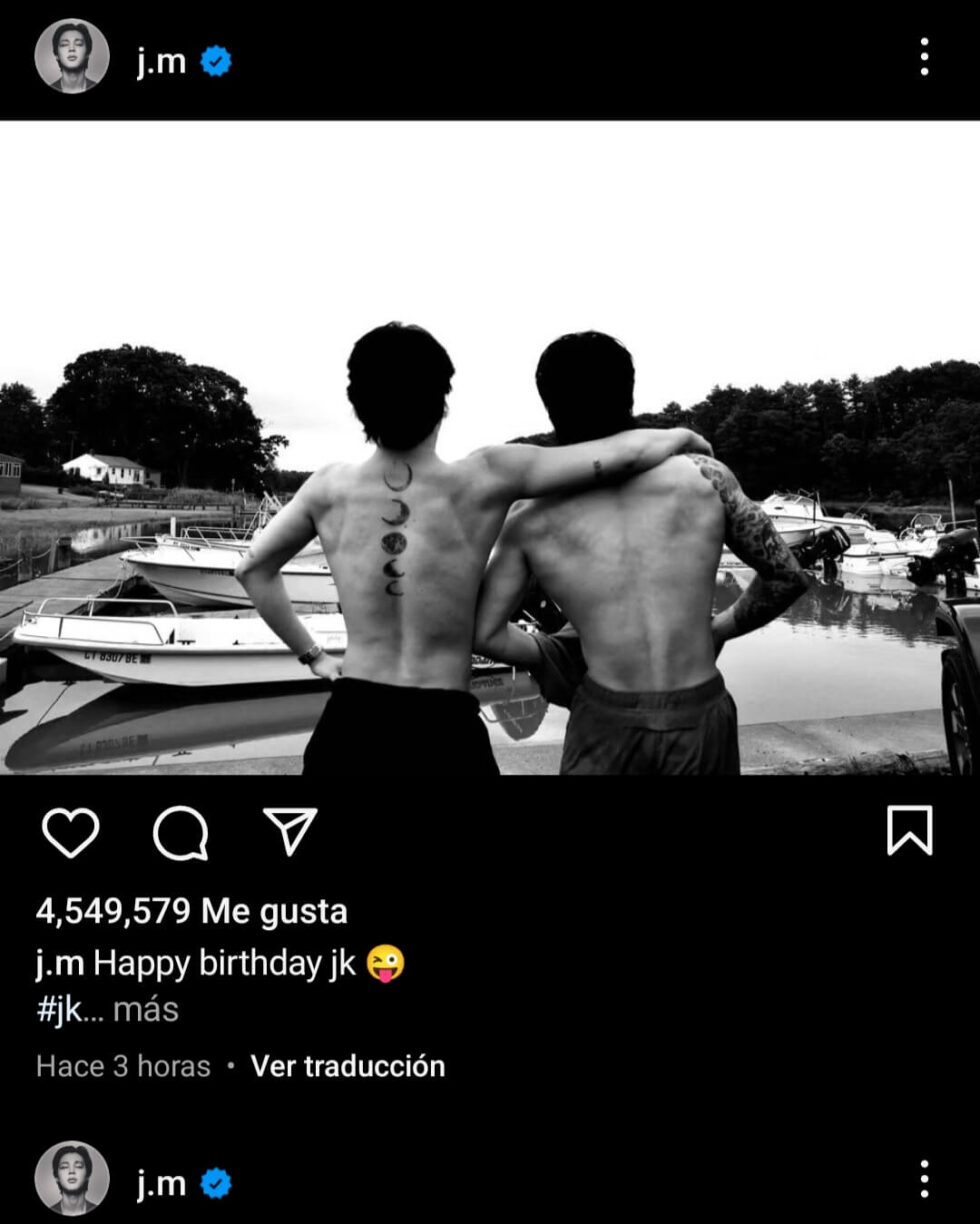 Jimin Y Jungkook Aparecen Sin Camisa En Instagram Celebrando El