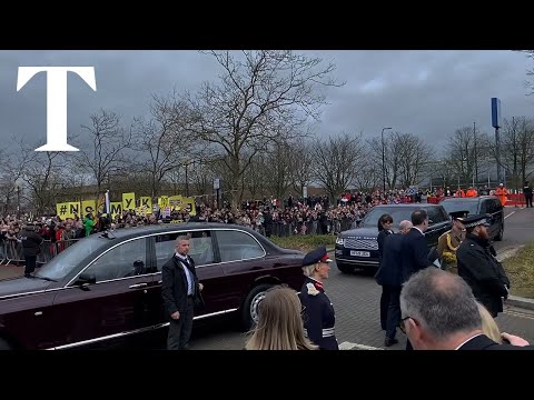 King Charles faces anti-monarchy protest on walkabout in Milton Keynes