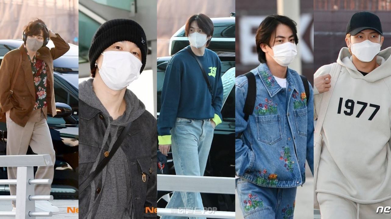 jnJK on X: Maknaes Airport Fashion  BTS to NY for the 76th U.N. General  Assembly 💜💖❤ #VminKook #JungKook #TaeHyung #Jimin    / X