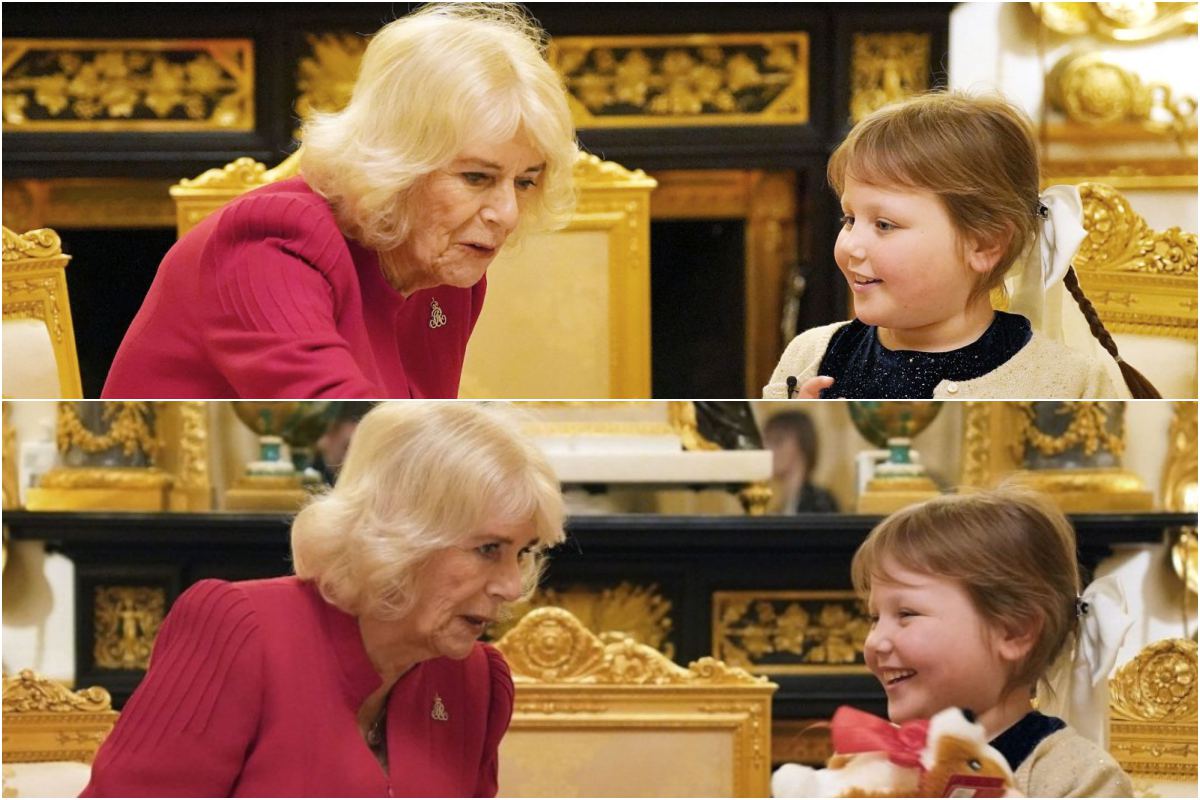 This is the touching gesture Queen Camilla had with a little girl