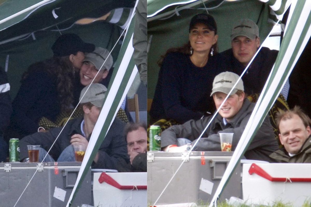 Prince William and Princess Kate kiss in public during a picnic