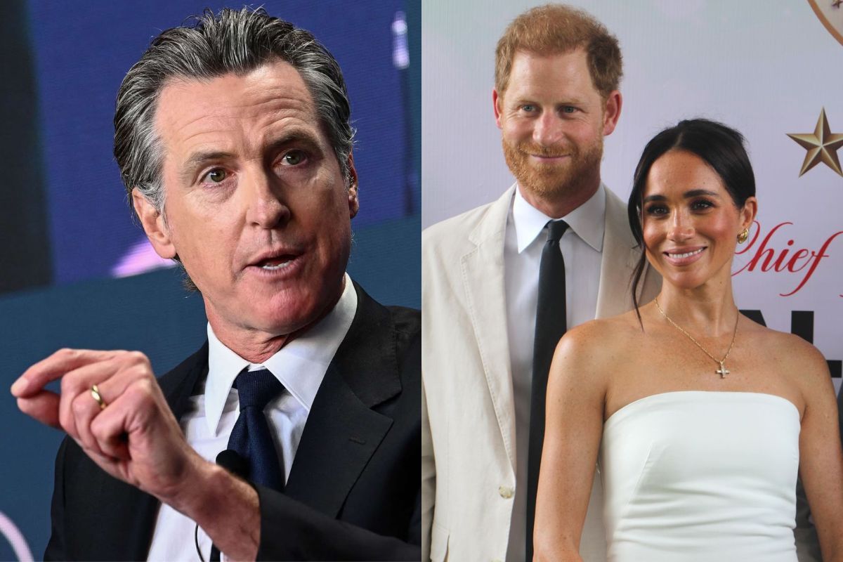 Gavin Newsom, governor of California, defends Prince Harry and Meghan Markle amid a new controversy