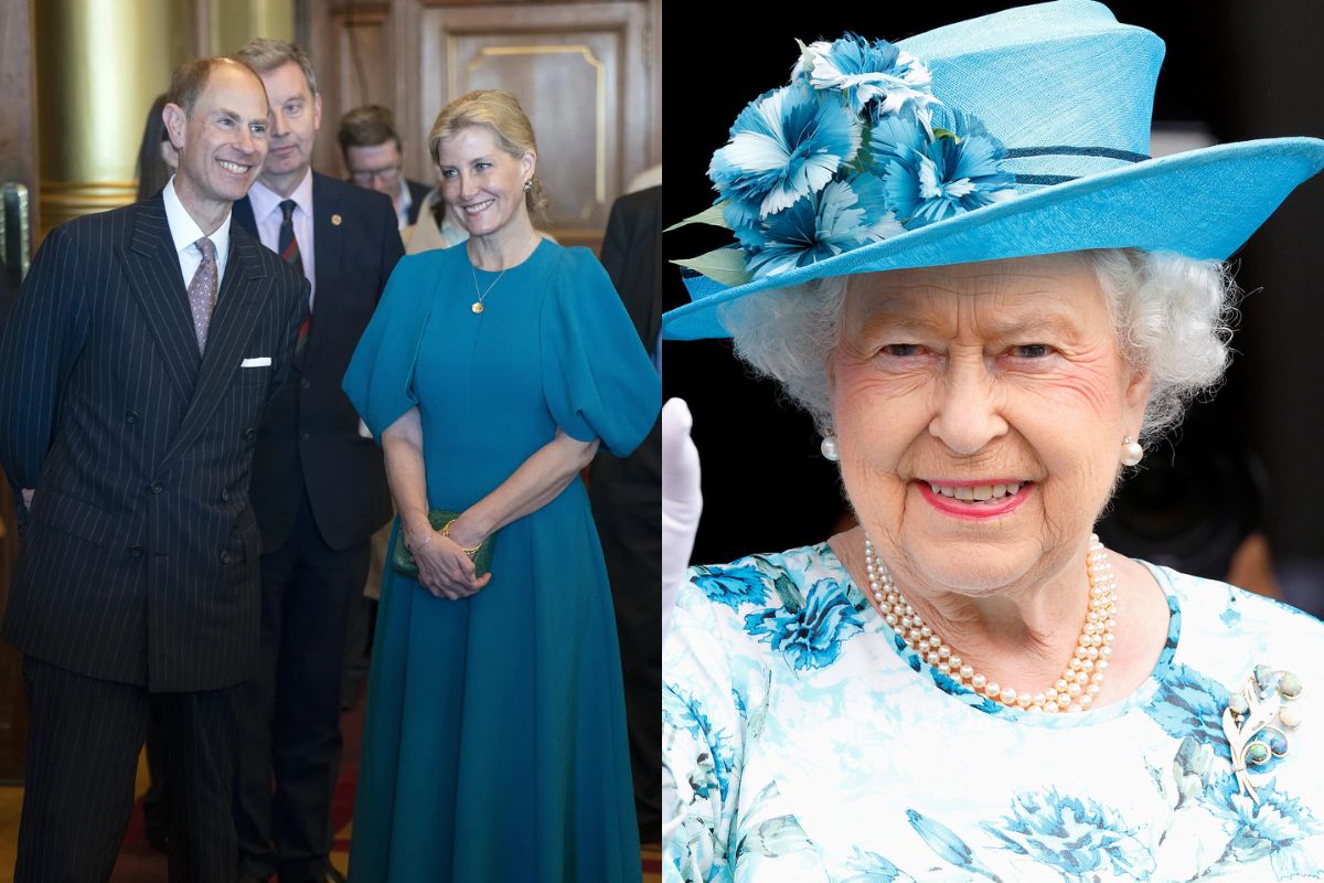 Prince Edward and Sophie of Edinburgh were the first royals to see Queen Elizabeth II’s memorial statue