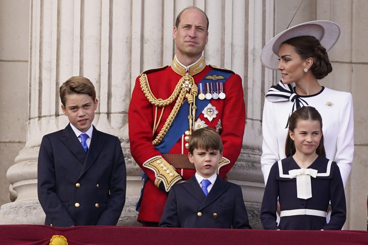 Prince Louis and Princess Charlotte's cheeky moment caught on camera