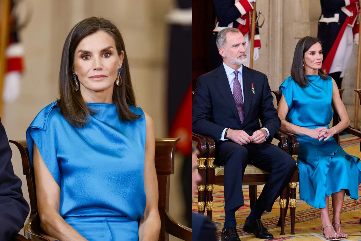 Queen Letizia leaves her foot injury exposed with flat sandals at the King Felipe VI anniversary event