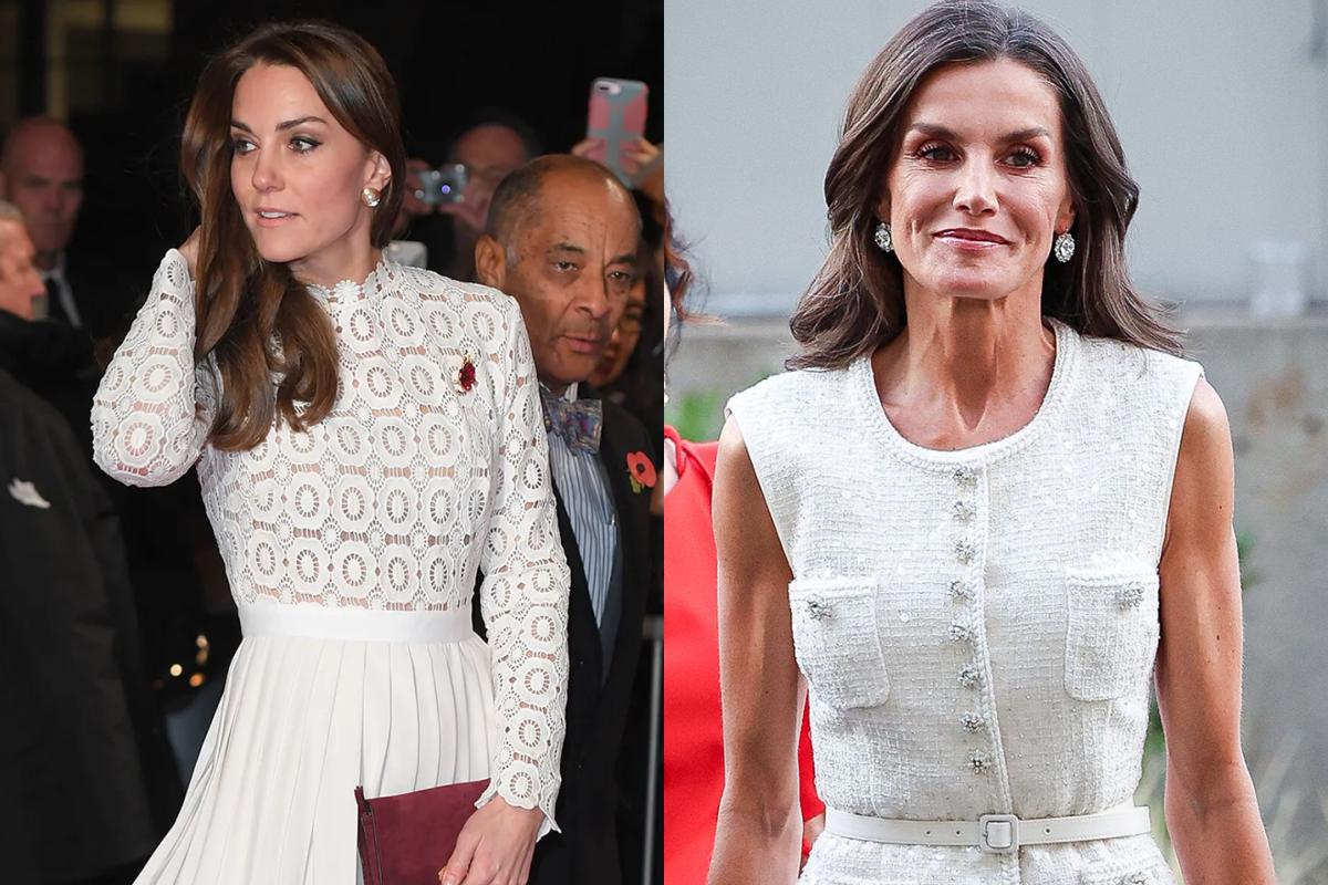 Kate Middleton, Princess Beatrice and Queen Letizia of Spain rock a similar style