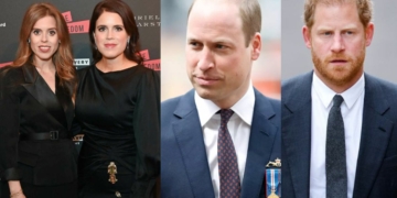 Princess Beatrice and Princess Eugenie reportedly chose to support Prince William, leaving Harry alone