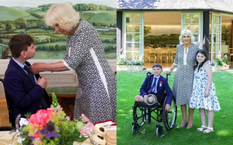 Queen Camilla Parker invited a brave amputee boy to a private tea party