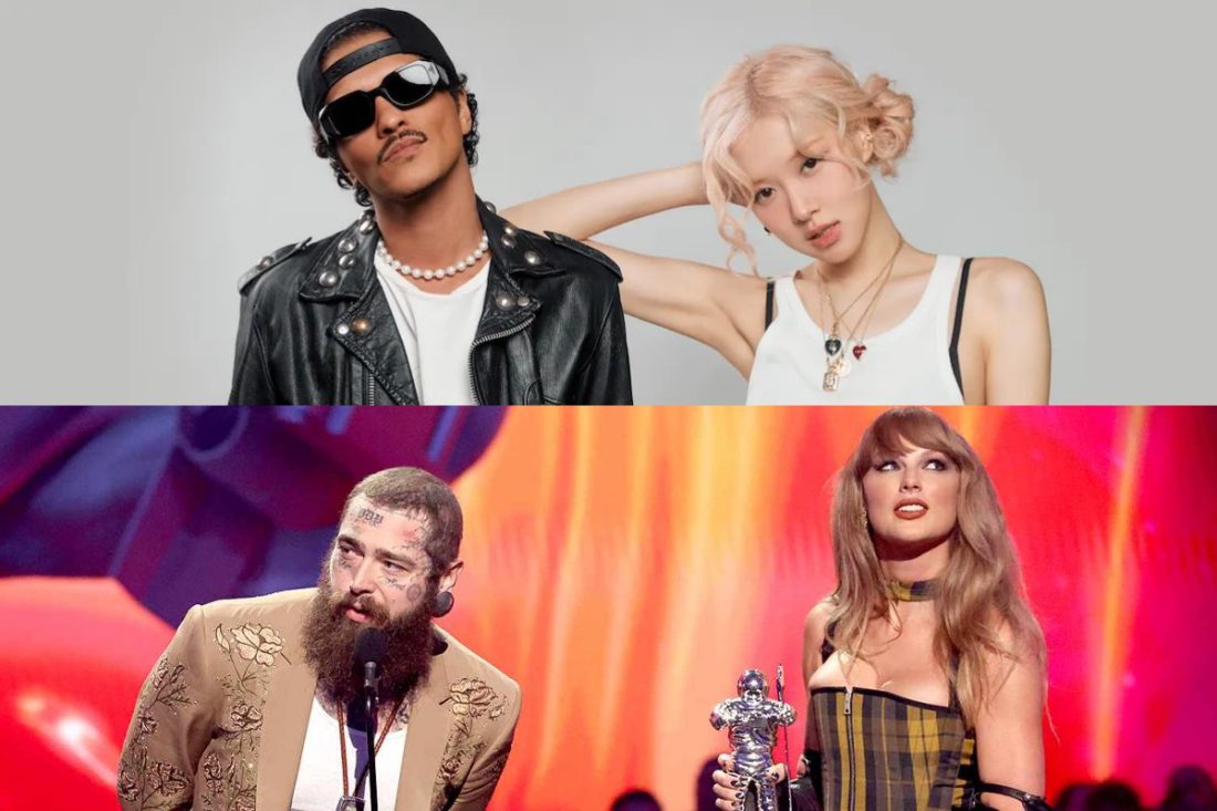 BLACKPINK's Rosé and Bruno Mars beat Taylor Swift and Post Malone with new song