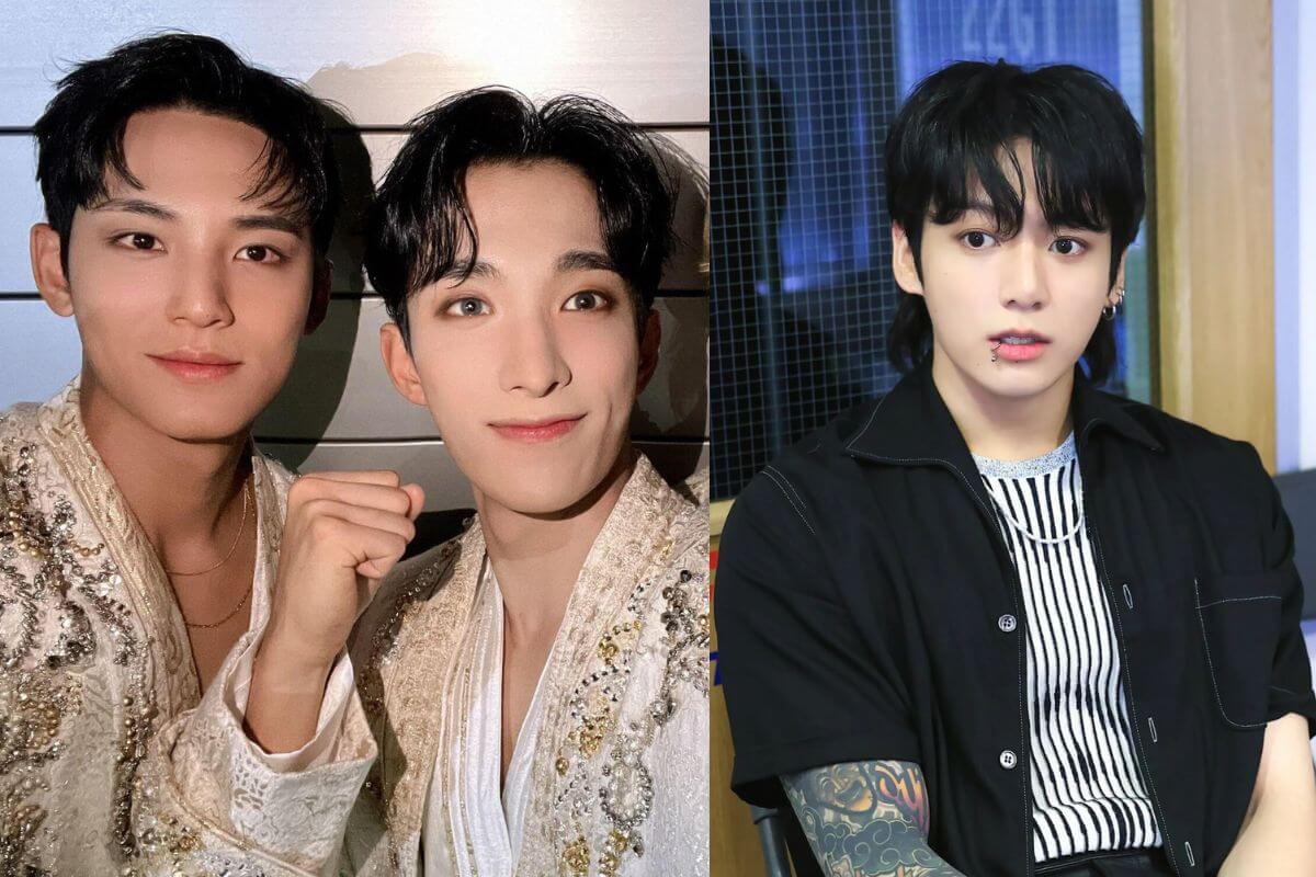 SEVENTEEN's Mingyu and DK were spotted hanging out with BTS' Jungkook amid his military service