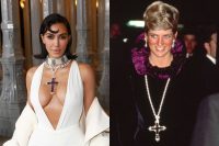 Kim Kardashian looks risqué with a historic accessory worn by Princess Diana