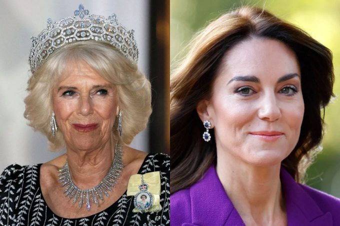 Queen Camilla Parker and Kate Middleton have taken turns in welcoming the Emir of Qatar