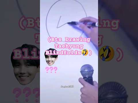 (Wait For Suga) Bts Drawing V Blindfold🤣 #shortsfeed #youtubeshorts #trending
