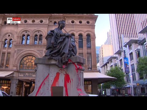 Queen Victoria statue vandalised in Sydney's CBD