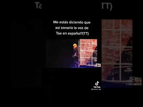 Así seria la voz de Tae🐯 en español  ..... 😳❤🌠