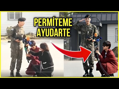 ¿Por qué JIN AYUDÓ a la REPORTERA Durante la Salida de J HOPE del Ejercito?