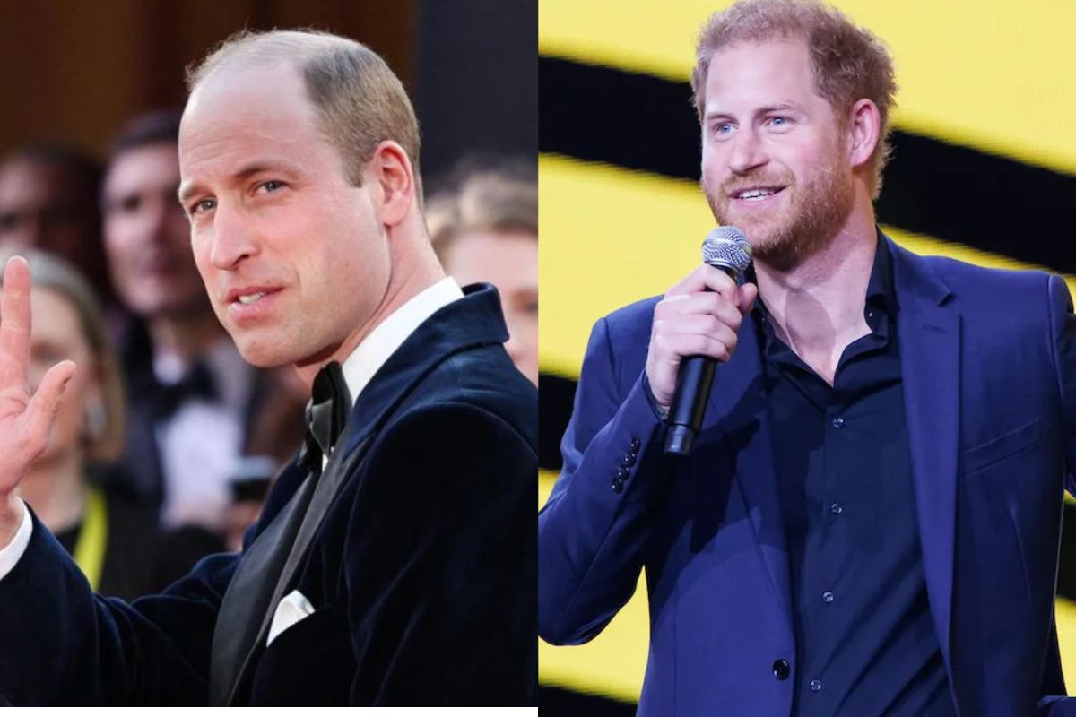 El príncipe William lleva en sus hombros a la familia real mientras que el príncipe Harry se divierte en Canadá