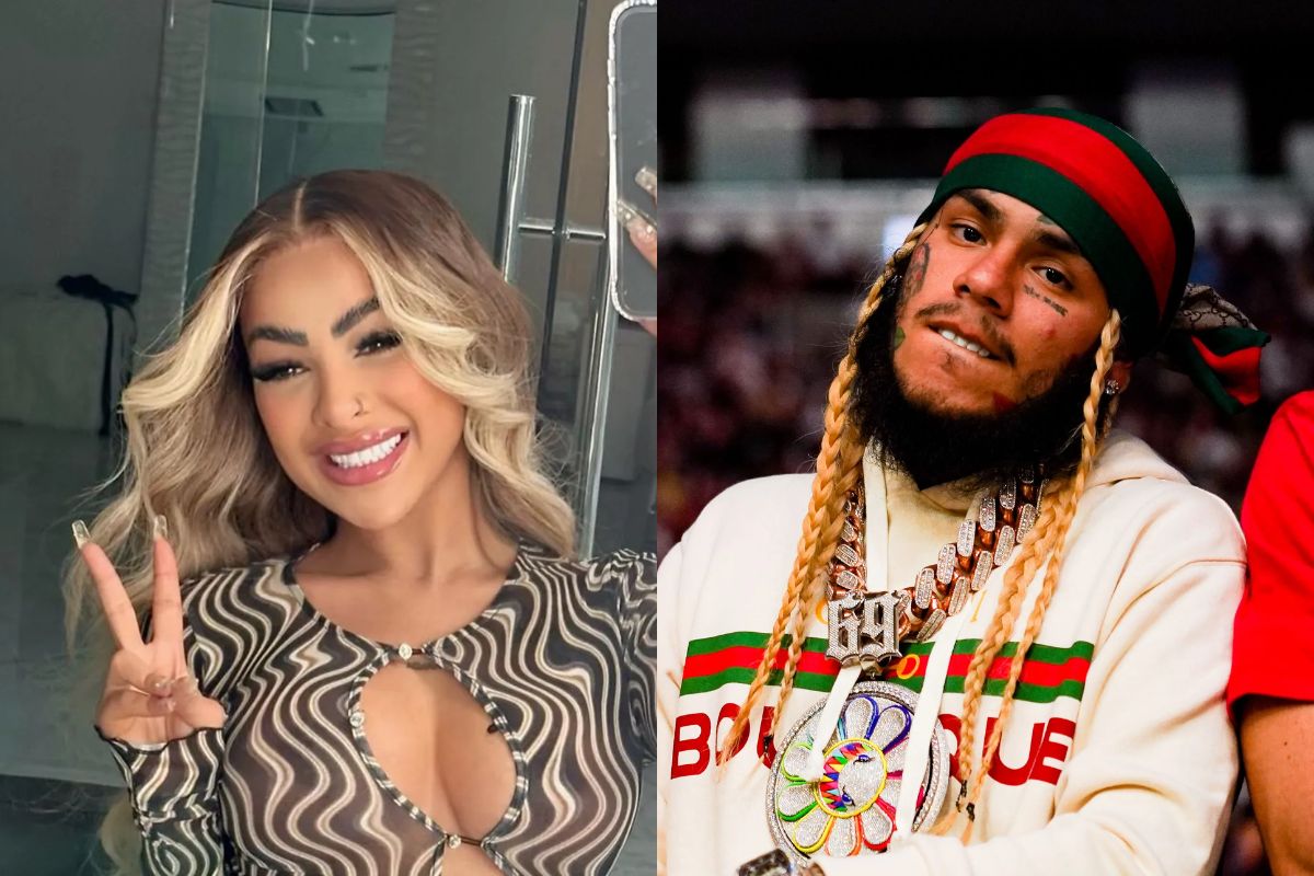 Tekashi 6ix9ine causa furor en las redes por que casi enseña los pechos de Yailin la más viral en vivo