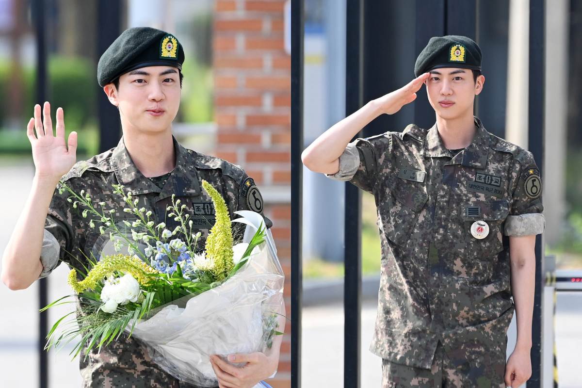 Jin de BTS tuvo triste despedida con un compañero de servicio militar y ARMY teoriza que tuvieron un romance