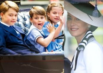 Los príncipes George, Louis y Charlotte son los escuderos de Kate Middleton durante su reaparición