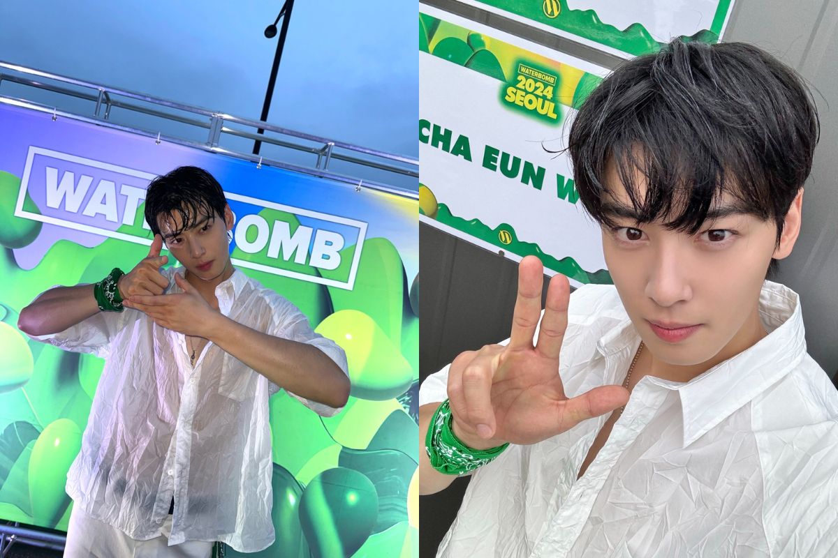 Cha Eunwoo de ASTRO hace que todos sus fans se mojen con su sensacional actuación en el Festival Water Bomb 2024