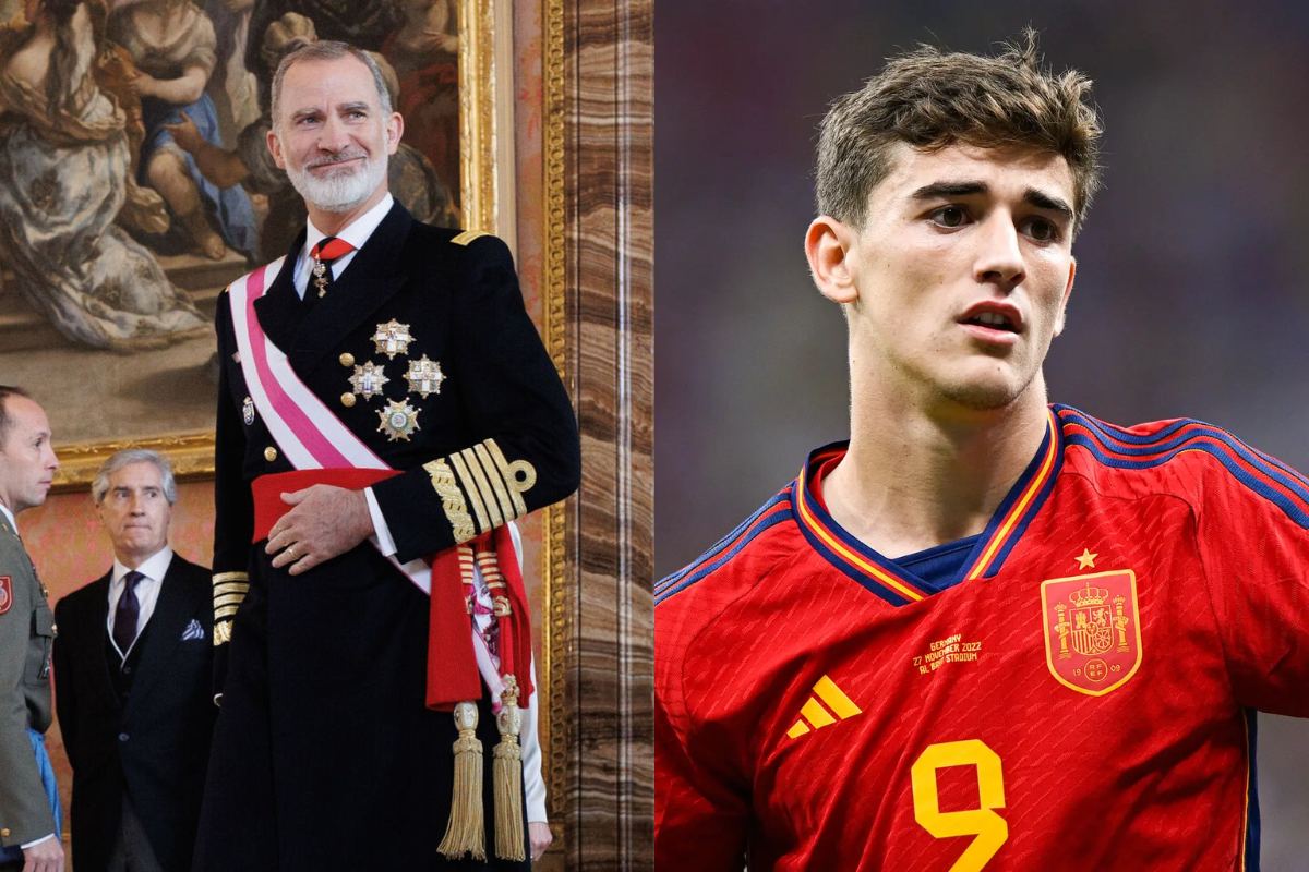 El rey Felipe VI y el 'crush' de Leonor, Gavi, tuvieron una cercana interacción