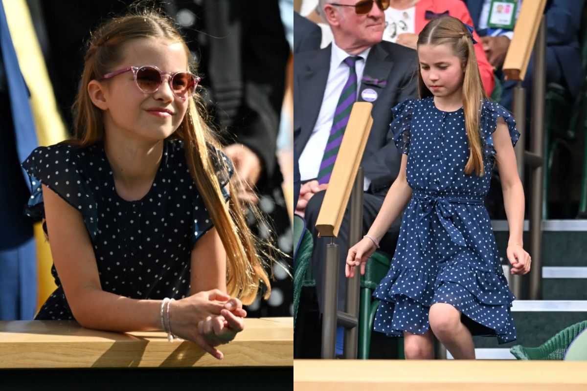 El tierno outfit que usó la princesa Charlotte en la reaparición de su madre en Wimbledon