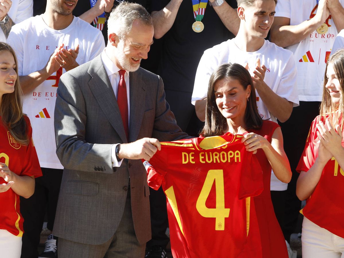 La reina Letizia y el rey Felipe VI reciben a la selección de España tras ganar la Eurocopa 2024