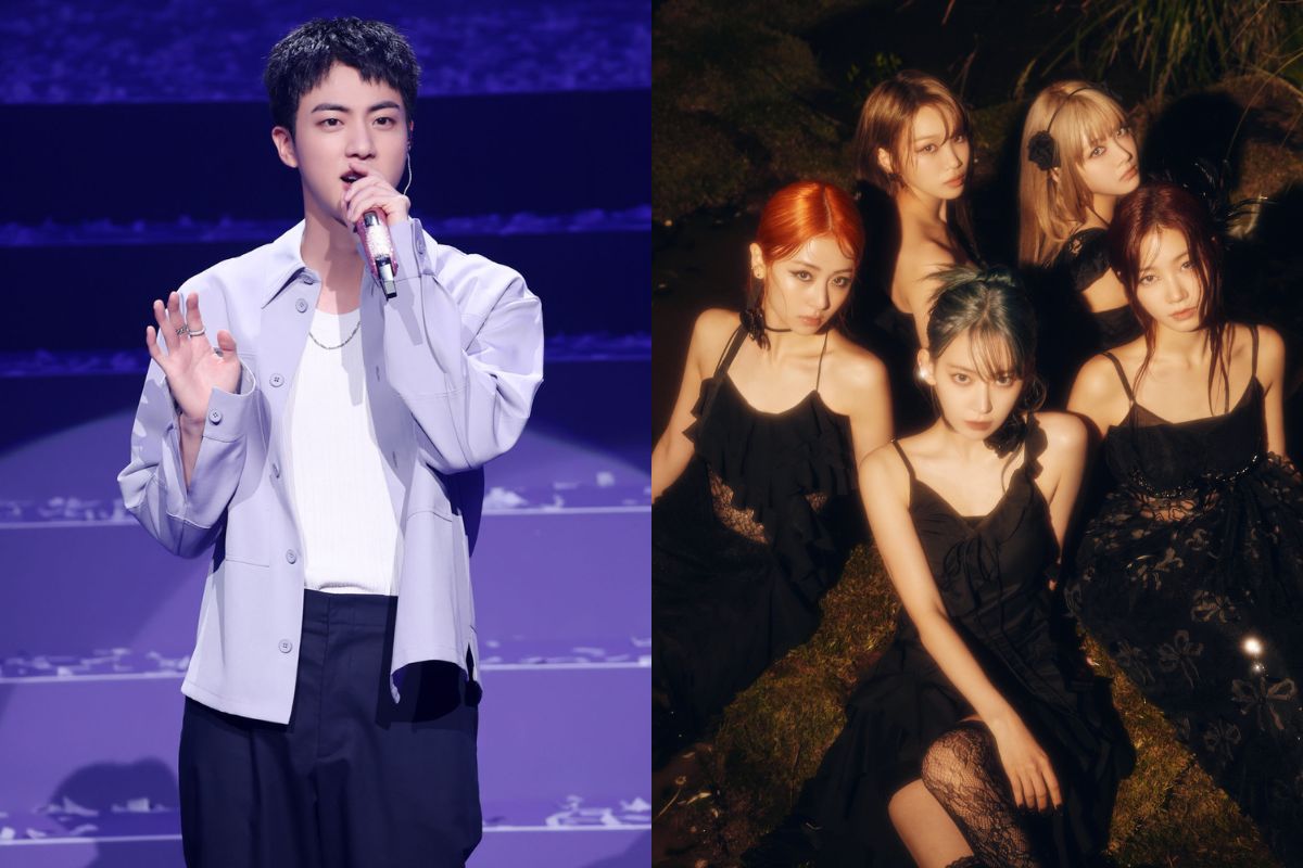 Jin de BTS muestra sus pasos de baile junto a las chicas de LE SSERAFIM