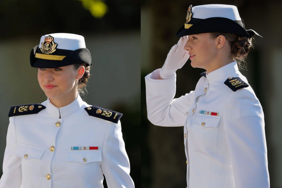 La princesa Leonor conquista las redes con su nuevo uniforme militar de guardamarina