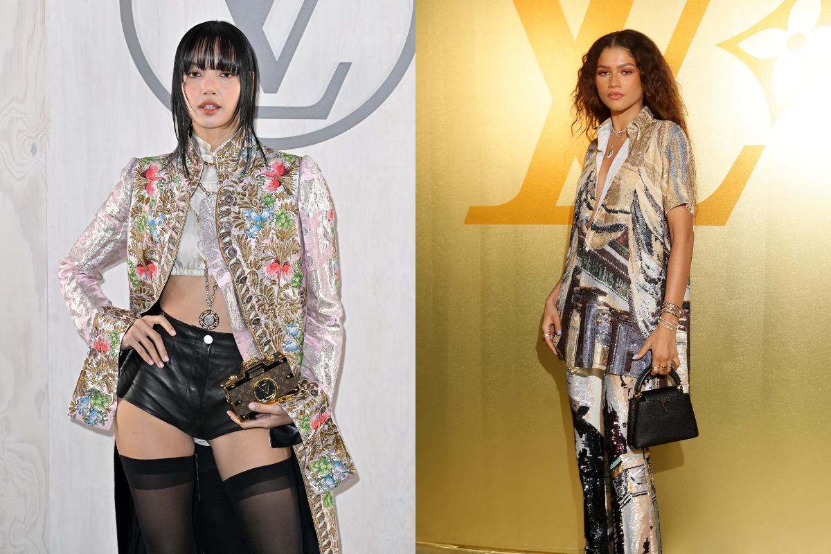 Lisa de BLACKPINK y Zendaya vibran juntas al ritmo de la música en el desfile de Louis Vuitton