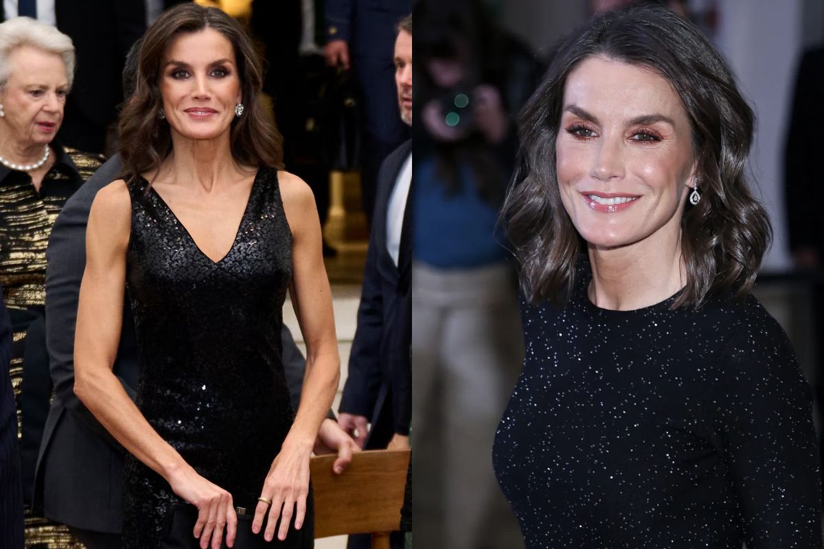 La reina Letizia nos muestra como combinar las lentejuelas brillantes en un elegante outfit para esta Navidad