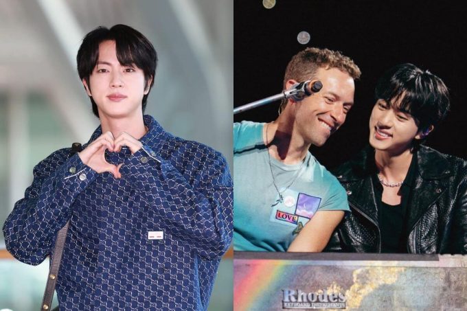 Asi fue el emotivo reencuentro de Jin de BTS con Chris Martin de Coldplay tras casi 3 años